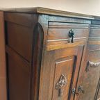 Vintage Bohemian Houten Dressoir Met Houtsnijwerk thumbnail 12