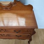 Brocante Vintage Kaptafel Make-up Tafel Met Drieluikspiegel thumbnail 15