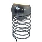 Gepo - Space Age Design / Mcm Floor Lamp - Globe Mounted On A Spiral Base - Full Chrome thumbnail 2