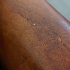 Stijlvolle Schapenleren Design Fauteuil/ Armchair In Een Warme Cognac Kleur thumbnail 14
