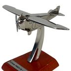 Scale Model Of An Airplane (Silver Plated) - Mounted On Wooden Base - Focke Wulf A 16 (1924) thumbnail 5
