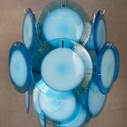 Vintage Design Blue/White Chandelier Murano thumbnail 2