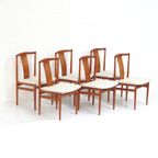 Set Van 6 Vintage Teak Eetkamerstoelen, Deens Design thumbnail 7