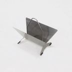 Brushed Steel Magazine Rack 1980S thumbnail 6