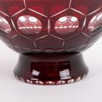 Vintage Red Glass Bowl By Monica Bratt, Sweden 1950’s thumbnail 6