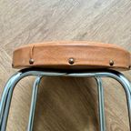 Vintage Krukje Met Cognac Kleurige Zitting Jaren 60 thumbnail 6