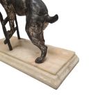 Antiek Frans Beeld Van Een Bulldog Charles Valton thumbnail 9