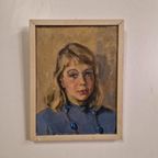 Mari Trappeniers Oud Schilderij Portret Olieverf Op Doek thumbnail 16