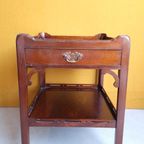Vintage Eikenhouten Lijst Met Facet Geslepen Spiegel thumbnail 24