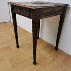 Antiek Frans Houten Bijzettafeltje Plantentafel Haltafeltje thumbnail 9