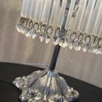 Set Van 2 Kristallen Tafellampen Opaline Vintage Chrome Frame thumbnail 7