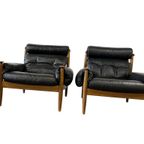 Set Van 2 Vintage Zweedse Fauteuils /eenzitten Eric Merthen thumbnail 4