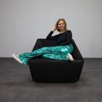Postmodern Leather Armchair On Wheels By Cor thumbnail 2