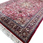 Perzisch Sarough Vloerkleed Donkerrood 155X230Cm - Vintage Tapijt - Rood Beige Blauw - Reliving thumbnail 3