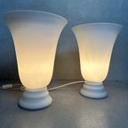 2x Vintage Opaline Vaaslampen thumbnail 2