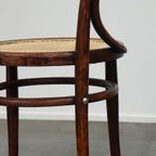 Originele Antieke Bentwood Thonet Bistro Stoel Model Nr. 14 Met Een Nieuwe Gematte Zitting thumbnail 12