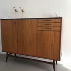 Vintage Teak Sideboard Dressoir, Highboard Uit Zweden thumbnail 10