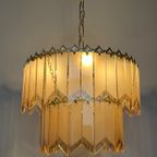 Vintage Glazen Platen Panelen Hanglamp 60’S Originele Gaaf ! thumbnail 2