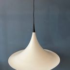 Mid Century Deense Witte Space Age Heksenhoed Hanglamp thumbnail 8