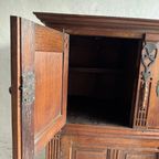 Antique Carved Wood Cabinet thumbnail 10
