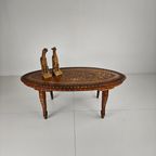 20e-eeuwse Anglo-indiase Ingelegde Botten Salontafel thumbnail 14
