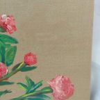Origineel Schilderij Olieverfschilderij " Bloeinde Pioenen" thumbnail 6