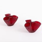 Pair Of Art Glass Vases ‘reffla’ By Carl Arthur Percy For Gullaskruf, Sweden 1950’s thumbnail 6