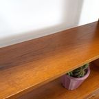 Teak Fineer Kast Uit Zweden Met Klep En Lades thumbnail 3