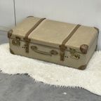 Brocante Koffer Met Riemen Vintage Suitcase Opberger thumbnail 2