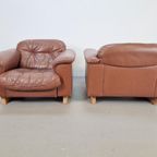 Vintage Set Of 2 De Sede Ds 101 Fauteuil Dik Bruin Leer ’70 thumbnail 12