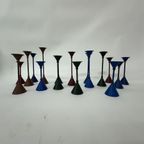 Set Of 17 Memphis Style Post Modern Candle Stick , 1980’S thumbnail 10