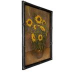 Antiek Xl Schilderij Zonnebloemen Olieverf M. Bertels 1920’s thumbnail 5