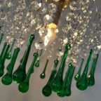 3 Beschikbaar Vintage Murano Teardrop Hanglampen Kristal thumbnail 8