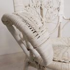 Vintage Bamboe, Rotan Fauteuil Met Armleuningen, Jaren 50 thumbnail 18