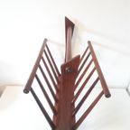 Fifties Teakhouten Lectuurmand Deense Tijdschriftenhouder thumbnail 5