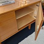Vintage Kast / Dressoir Blond Strakke Poot 70s thumbnail 8