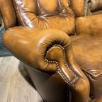 Engelse Chesterfield Fauteuil Springvale Model Suzanne Tabacco Bruin thumbnail 2