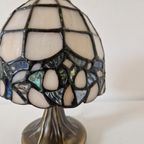 Vintage Glas In Lood Lampje Tiffany Stijl Lamp Schemerlamp thumbnail 2