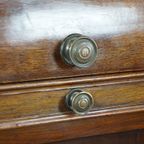 Grote En Praktische Antieke Engelse Mahoniehouten Boekenkast/ Secretaire Uit De 19e Eeuw thumbnail 16
