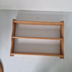 Vintage Houten Boekenrek Wand Planken. thumbnail 2
