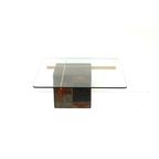 Italiaanse Design Salontafel Van Artedi Met Natuurstenen Voet En Glazen Blad thumbnail 6