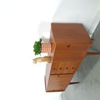 Teak Fineer Dressoir Met Lades Uit Zweden thumbnail 12