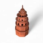 Ceramic / Terracotta / Pagode Lamp 1970's Height 70 Depth 40 Cm thumbnail 10