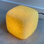 Vintage Groene 'Suiker' Kubus Tafellamp / Bedlamp / Lampje thumbnail 2