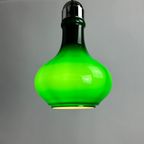 1 Of 4 Dark Green Droplet Shaped Glass Pendant From Germany, 1970 thumbnail 3