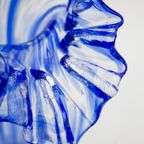 Vintage Glazen Korenblauw Gevlekte Vaas thumbnail 2