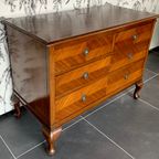 Louis Xvi Commode Ladenkast Met Visgraat Fineer. thumbnail 3