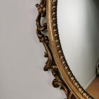 Vintage Ovale Barok Brocante Rococo Spiegel, Schouwspiegel thumbnail 5