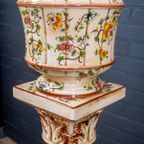 Capodimonte Piedestal With Ornamental Pot. thumbnail 5