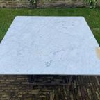 Grote Tuintafel Eettafel Met Marmer Iets Hoger Model Frans thumbnail 11